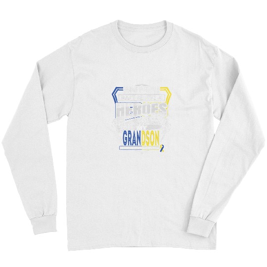 Down Syndromes Warrior Blue and Yellow For My Grandson Long Sleeves