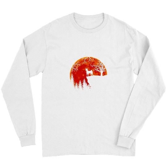 Dog Basenji And Moon Halloween 3 Long Sleeves