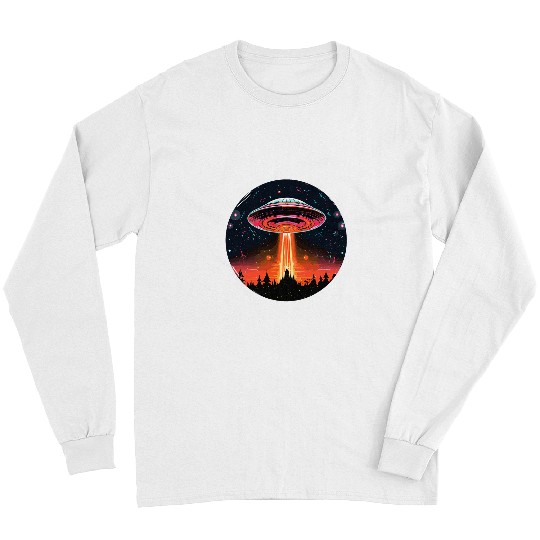 Apocalyptic Landscape Silhouette UFO Alien Invasion Earth Long Sleeves