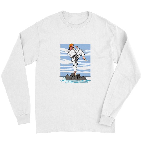 Japanese Karate Fighter Crane Kick Long Sleeves