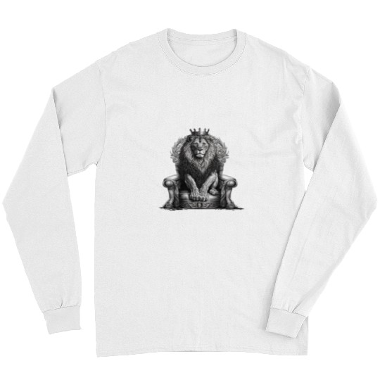 Funny and uniques Crown Lion Portrait of the King Long Sleeves