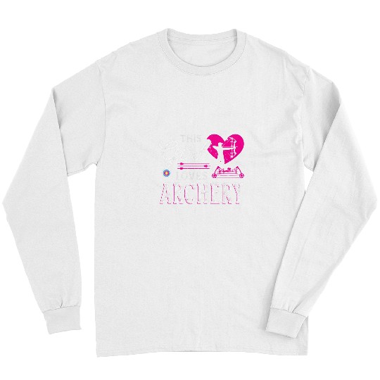 Archery bow sport vintages distress art archeries Girl gifts Long Sleeves