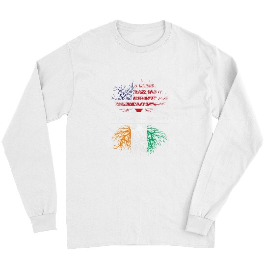 American Grown With Ivorian Roots Flag of Ivory Coast Long Sleeves