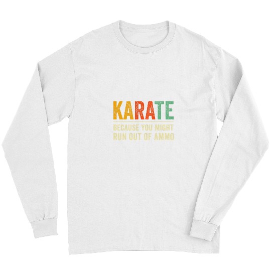 KARATE martial arts funny BJJ or MMA grappler gift RETRO Long Sleeves