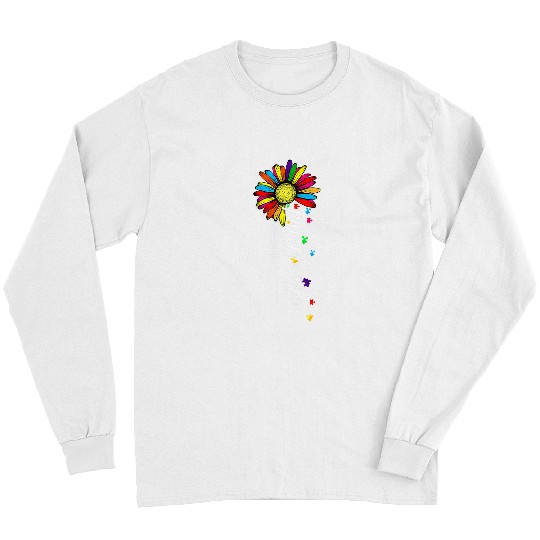 Autism Choose Kindness Be Kind Autism Awareness Sunflower Neurodiverse Long Sleeves