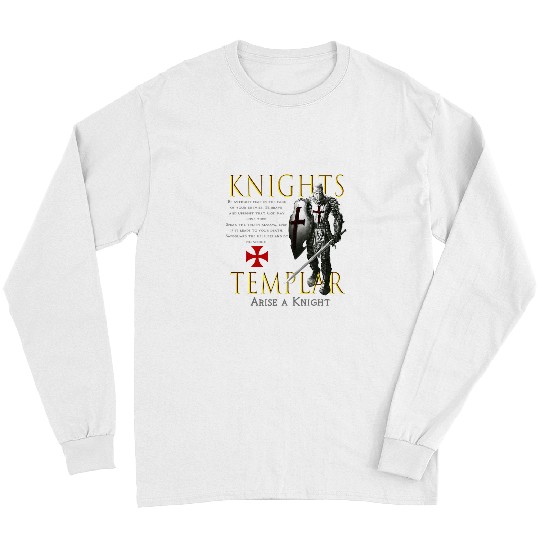 Christian Knights Templar Oath For God Christian Christ Long Sleeves