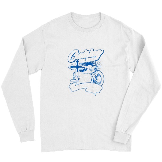 Christian Motorcycle Cross God Blessed Biker Jesus Christ Long Sleeves