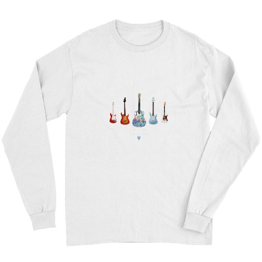 Guitarist Classic Guitar vintages Tee 1960s Outfits For Men Women Guitar Long Sleeves