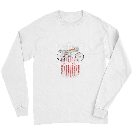 Fathers Day Biker Old School Cafe Racing Motorcycle Long Sleeves