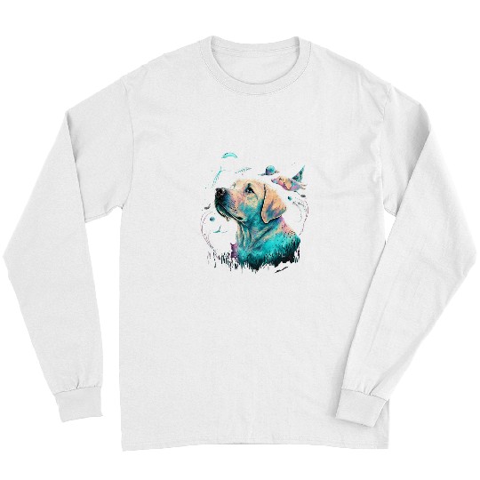 Labrador Lab Dog Lover Splash Graffiti Art Pet 639 Long Sleeves