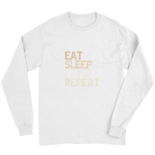 Eat Sleep Canoe Repeat vintages saying design kayak boat Long Sleeves
