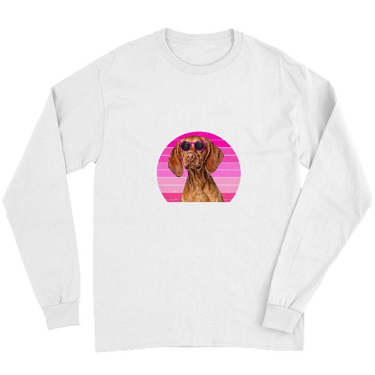 Dog Vizsla For Girls Women Retro Hungarian Vizsla Lover Girl Long Sleeves