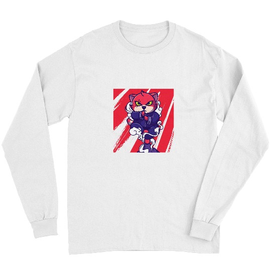 Kung Fu Kitten Martial Arts Cat Long Sleeves