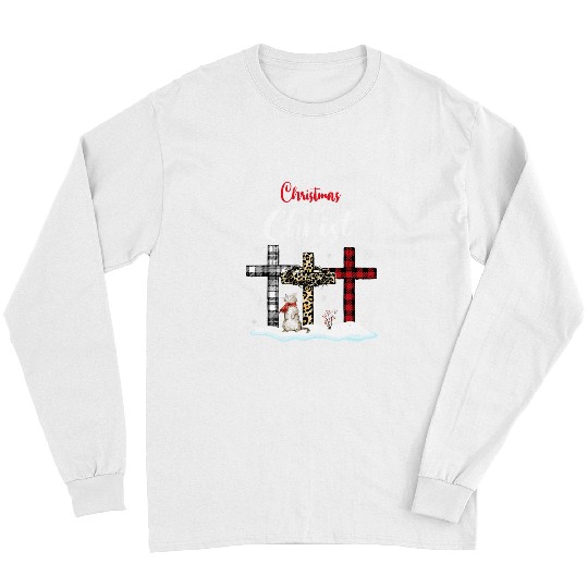 Christian Christmas Begins With Christ Jesus Christian Cross Cat 22 Bibble Jesus Christ Long Sleeves