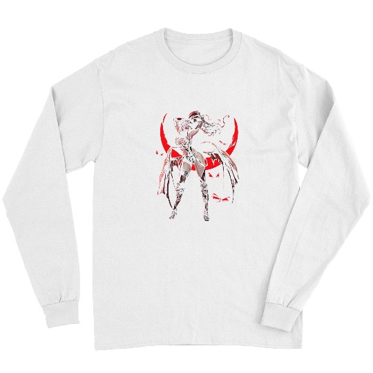 Anime Vampire Girl Blood Moon Scary Horror Halloween Long Sleeves