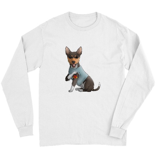 Dog Rat Terrier I Love Mom Tattoo Dog Funny Mothers Day Long Sleeves