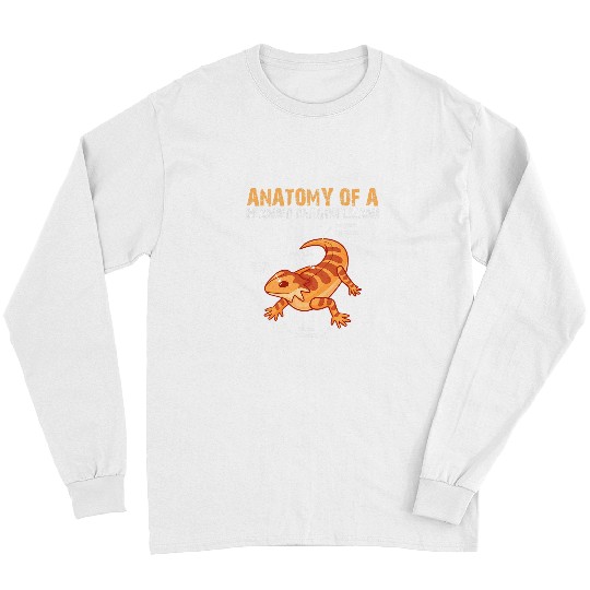 Anatomy of a bearded dragon lizard funny illustration owner Long Sleeves
