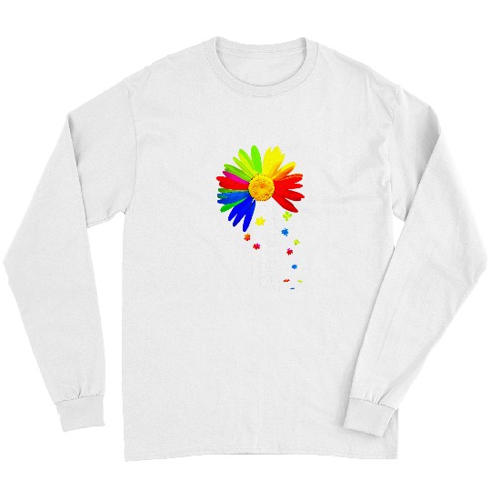 Autism Choose Kindness Be Kind Autism Awarenesss Sunflower Neurodiverse Long Sleeves