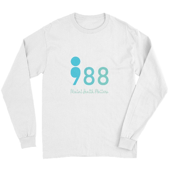 988 Semicolon Mental Health Matters suicides Prevention Retro 3 Long Sleeves