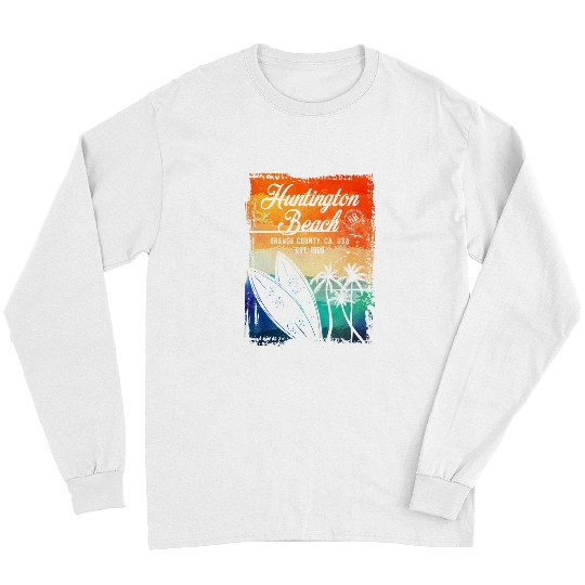 Surf Life Huntington Beach Surf City californias vintages Surfing Style Long Sleeves