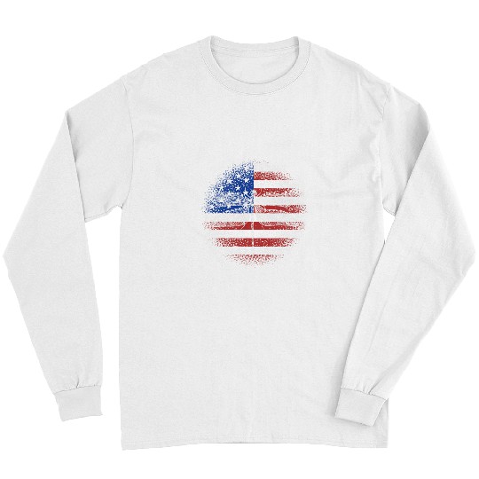 Dragonfly American Flag USA Patriotic 4th Of July Long Sleeves