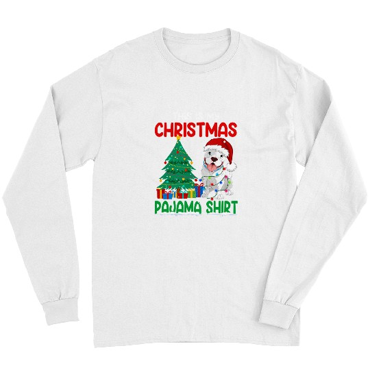 Bully Dog This Is My Christmas Pitbull Pajama Puppy Dog Lover 20 Pitbull Dog Long Sleeves