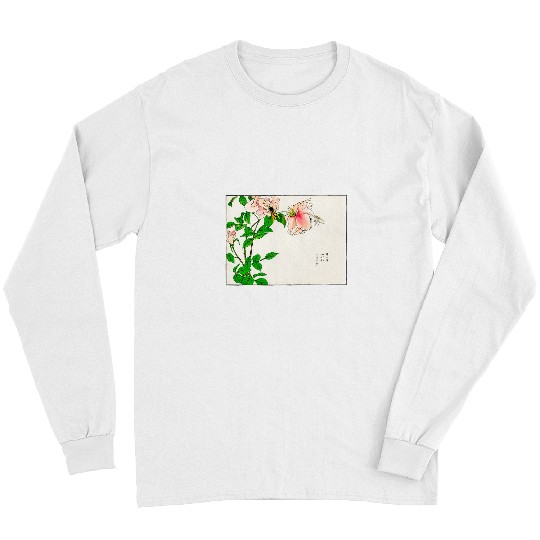 Bee and Flower illustration Japan Retro Art Morimoto Toko Long Sleeves