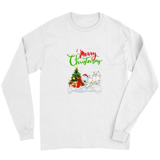 Dog Samoyed xmass Decorations Santa Samoyed Dog Christmas Long Sleeves