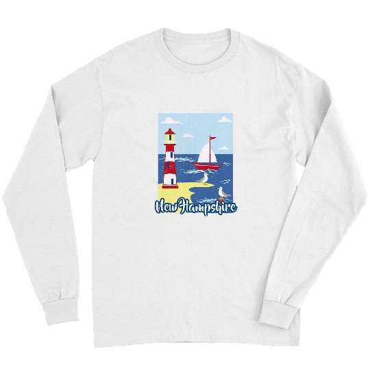distressed visit new hampshire ocean beach lighthouse boat Long Sleeves