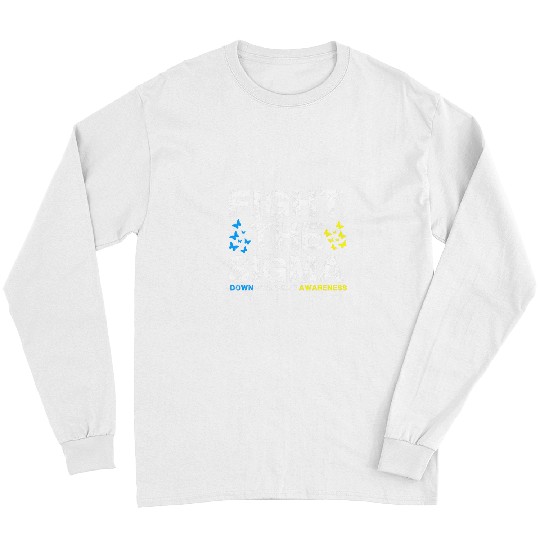 Fight the Sigma Down Syndromes Awareness Month Blue Yellow Long Sleeves