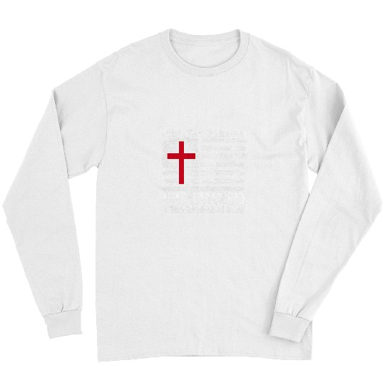 Christian One Nation Under God American Flag Christ Long Sleeves