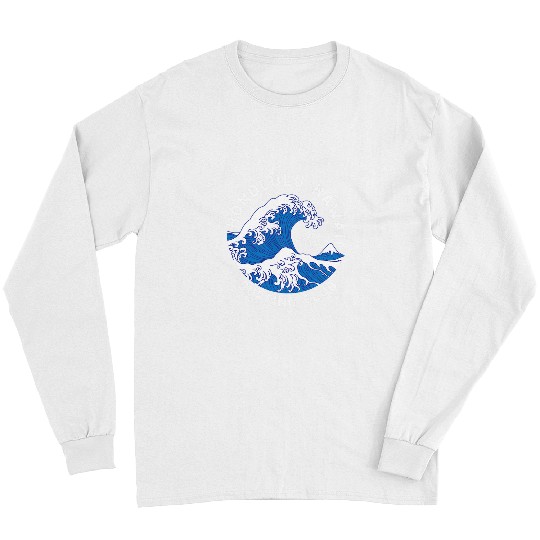 Honolulu Hawaii Beach Waves Ocean Summer Vacation Aloha Sun Long Sleeves
