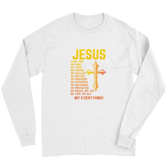 Christian jesus is king tee jesus facts tee jesus loves you 2 Christ Long Sleeves