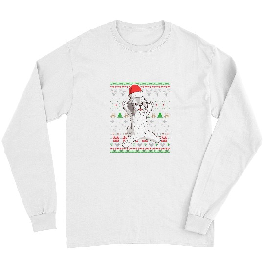 Dog Havanese Santa Claus Ugly Christmas Pattern Holiday Long Sleeves