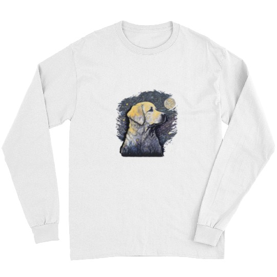 Goldie Starry Night Van Gogh Golden Lab Golden Retriever Dog Long Sleeves