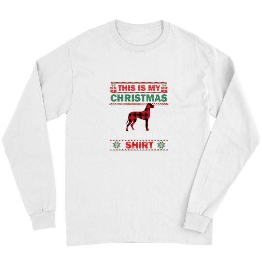Dog Great Dane Lover Christmas Pajama Ugly Christmas Sweater 9 Long Sleeves