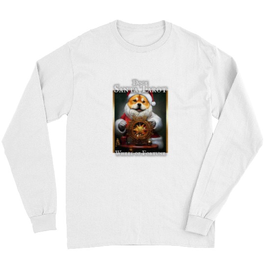 Dog Shiba Inu Doge Santa Tarot Wheel of Fortune Shiba Inu Dogecoin HODL Long Sleeves