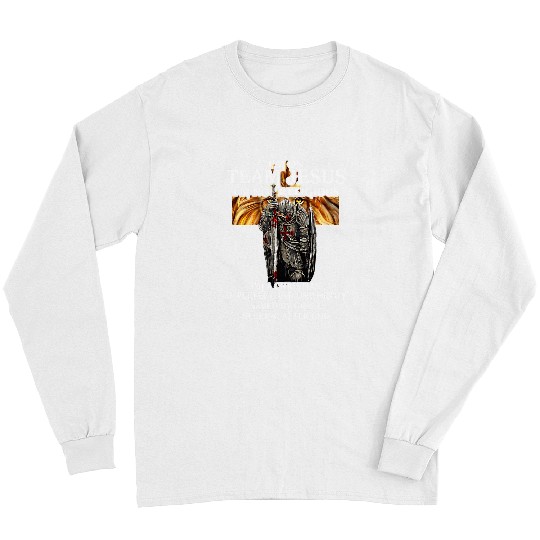 Christian Jesus Christ Christian Jesus Knights Templar Im on Team Jesus Not Religious 25 Bible Verse Christ Long Sleeves