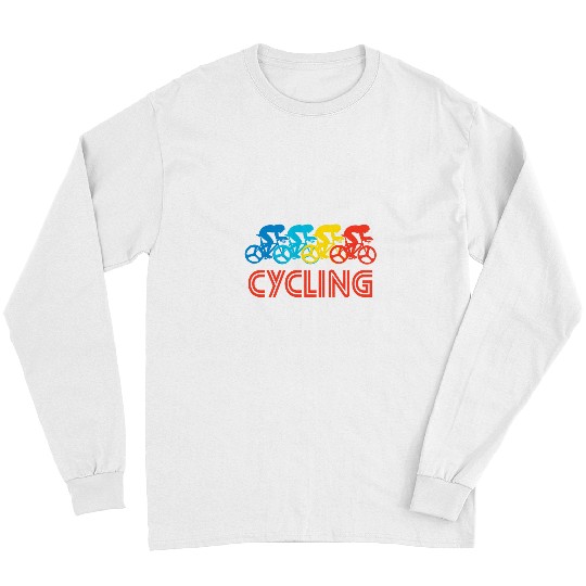 Cyclist Retro Pop Art Cycling Graphic Long Sleeves