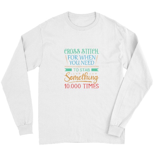Sewing Machine Funny Cross Stitch CrossStitch Sewing Stab Long Sleeves
