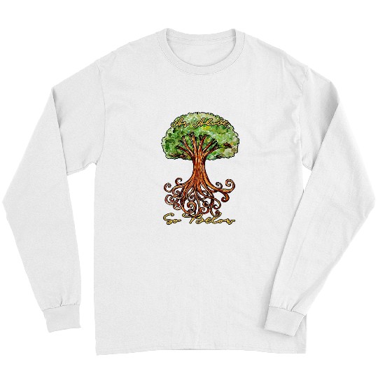 As Above so Below druid art tree of life Long Sleeves