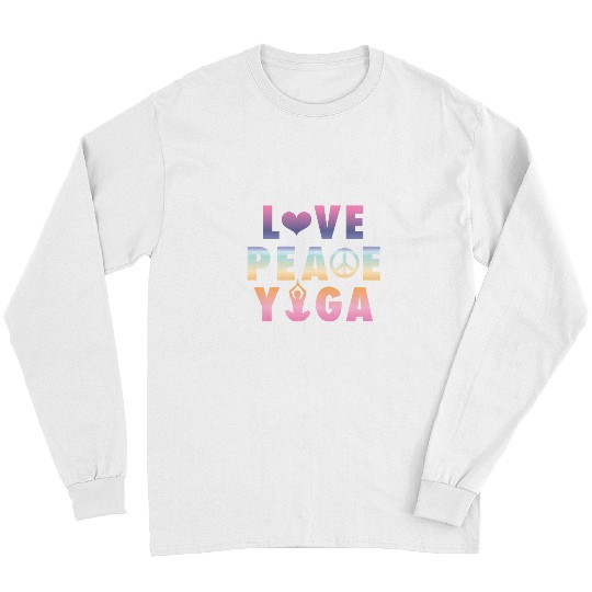 Namaste Yoga Womens Love Peace Yoga Meditation and Yoga Lover Meditation Long Sleeves