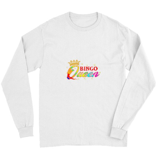 Funny Bingo Player Gift Bingo Queen Graphic Art Design Long Sleeves