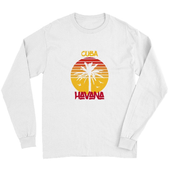 Surf Life Palm tree Havana Cuba Beach Sun Surfing Hispanic Caribbean Long Sleeves