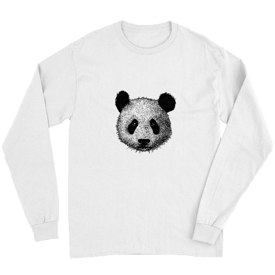 Beautiful Panda Bear Illustration for Kids men and women Long Sleeves