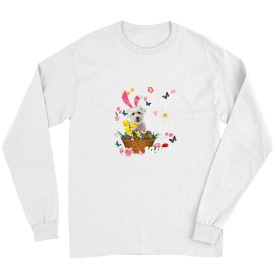 Coton De Tulear Happy Easter Day Easter Colorful Egg Hunt Long Sleeves