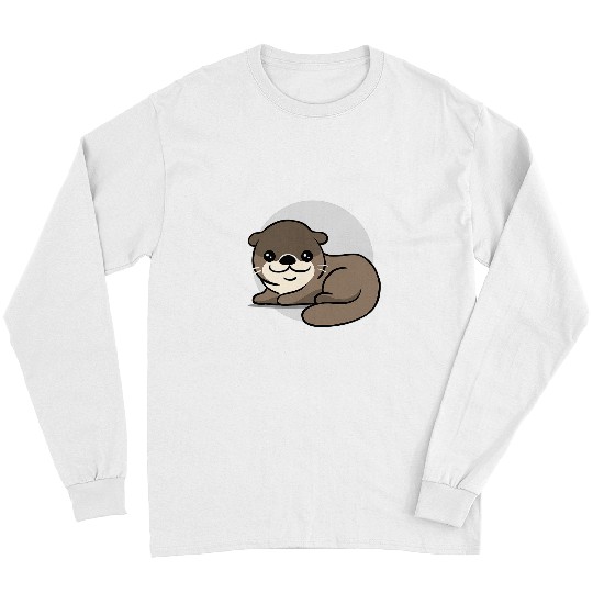 Otters Chibi Kawaii Sea Animal Creature Japanese Kawaii213 Long Sleeves