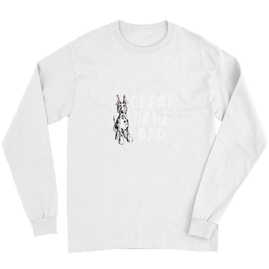 Dog Great Dane Papa I Harlequin Great Dane Fun Dog Motif Long Sleeves