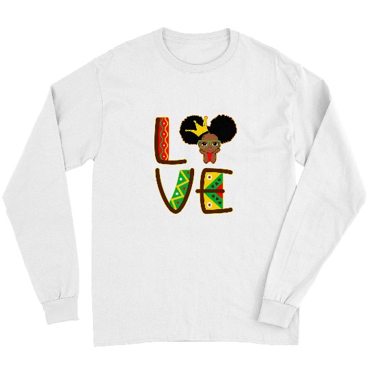 Love Little Melanin Princess BHM Pride Afro Toddler Girls Long Sleeves