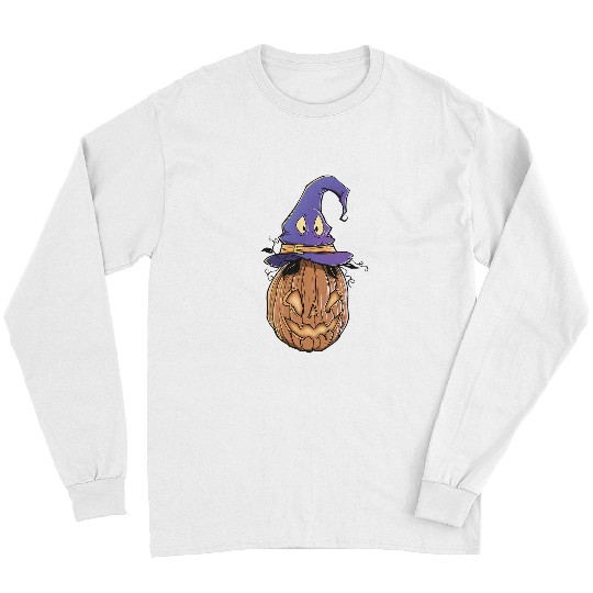 Pastel Goth Pumpkin Warlock Squash Fruit Halloween Magic Hat 518 Long Sleeves